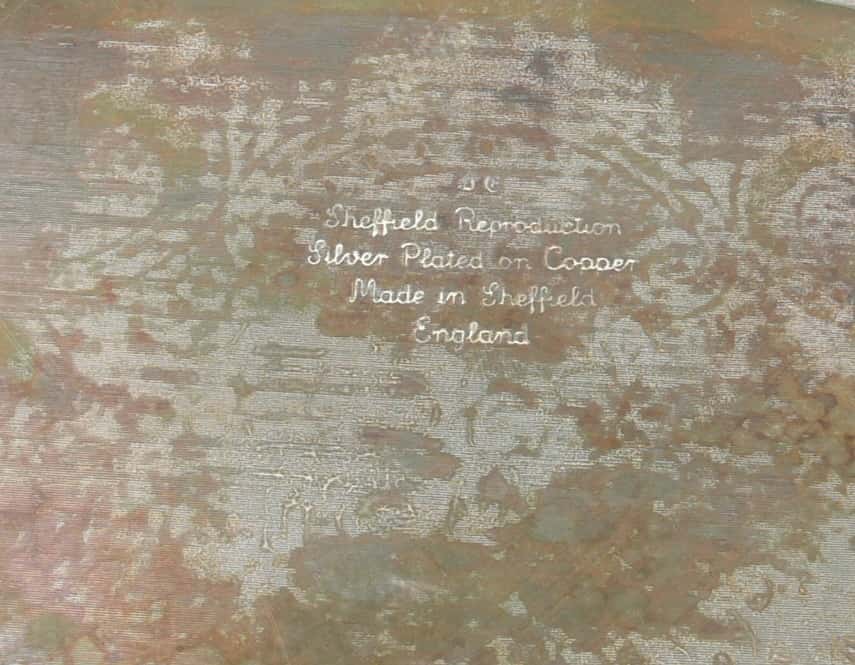 Sheffield Reproduction SILVER Plated On Copper Rococo Tray